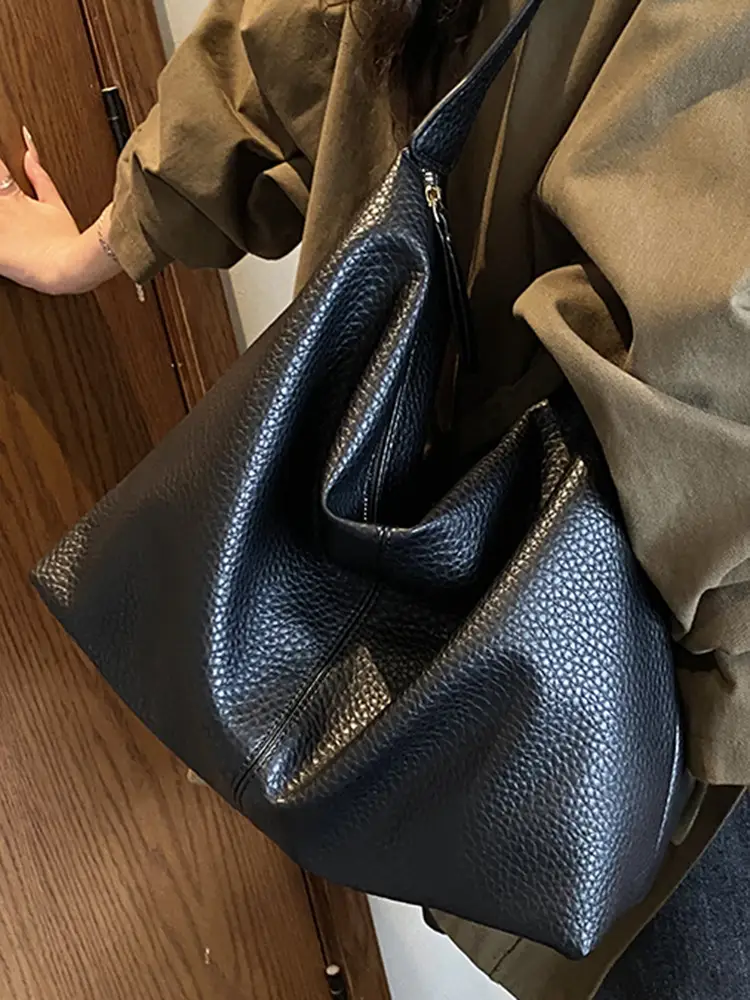 Women's Cream Leather Shoulder Crossbody Bag 2025 - Image 7