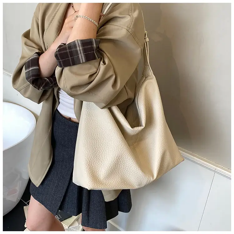 Women's Cream Leather Shoulder Crossbody Bag 2025 — feature 16
