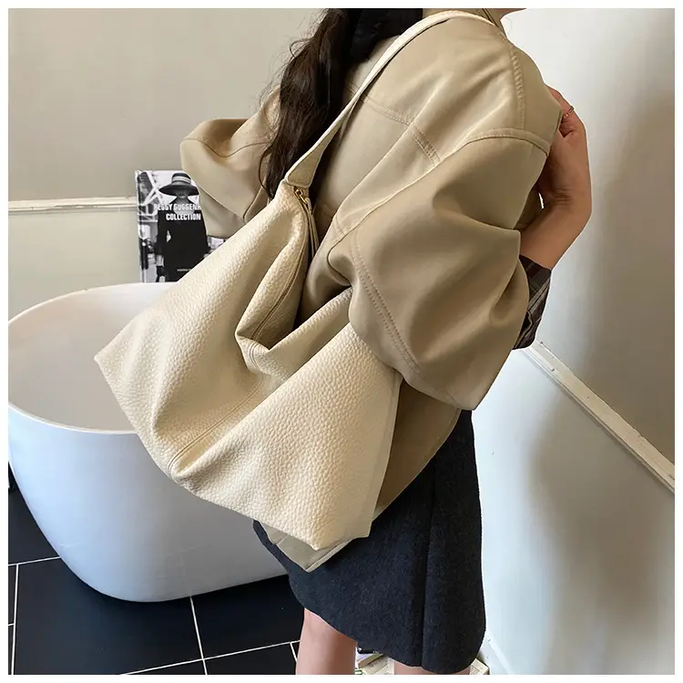 Women's Cream Leather Shoulder Crossbody Bag 2025 — feature 17