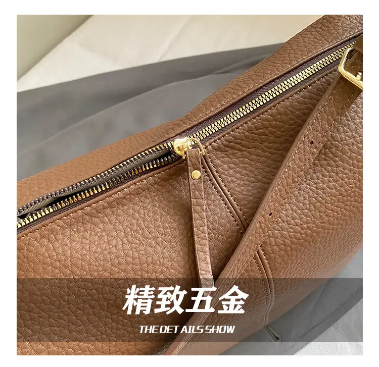 Women's Cream Leather Shoulder Crossbody Bag 2025 — feature 6