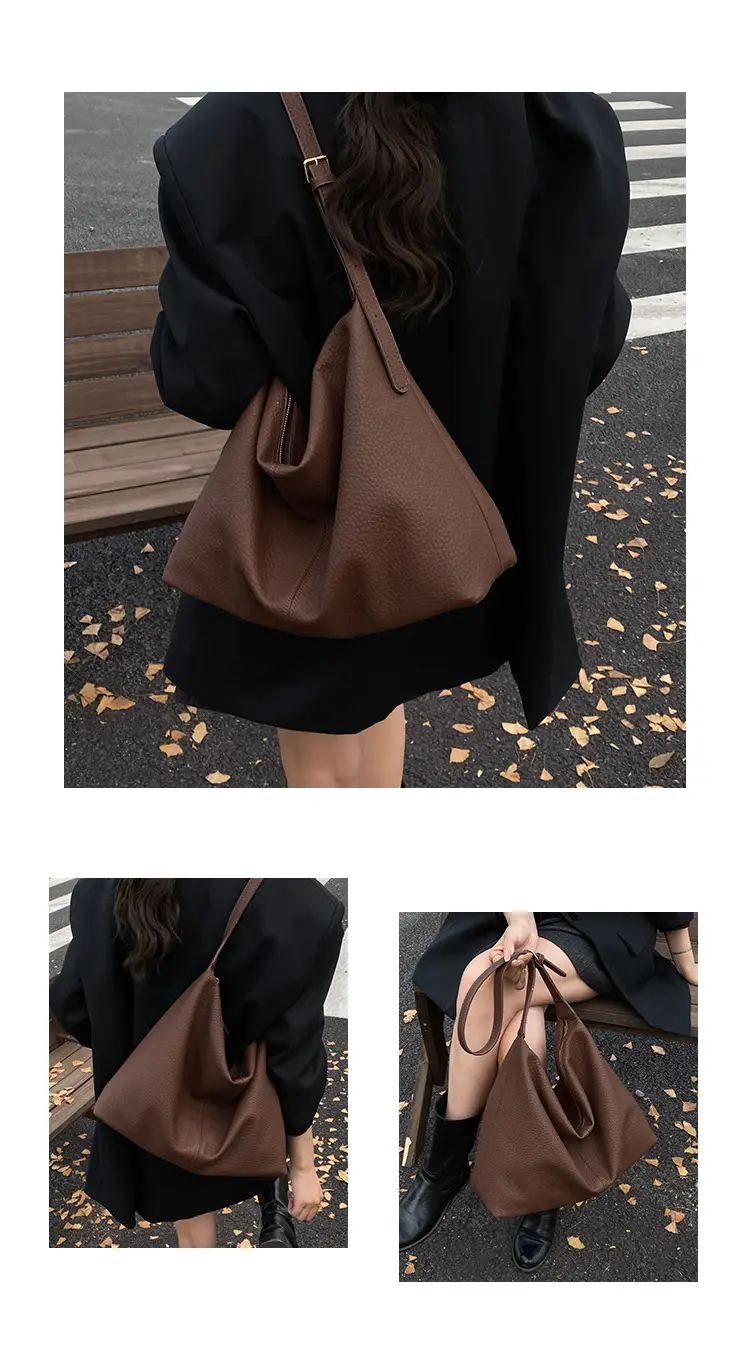 Women's Cream Leather Shoulder Crossbody Bag 2025 — feature 9