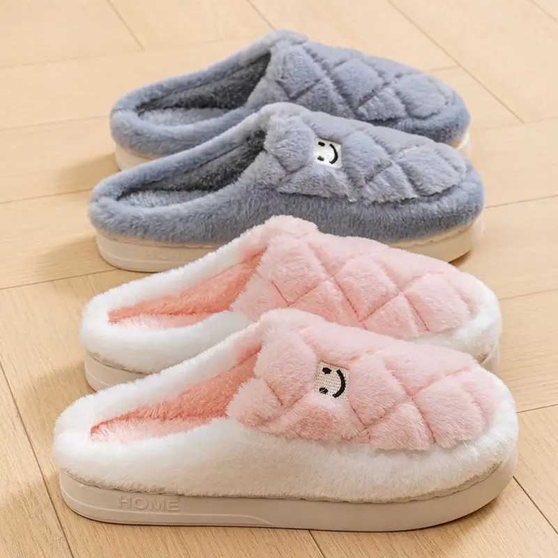 Women Quilted Plush Slippers Winter Warm Indoor - Image 10