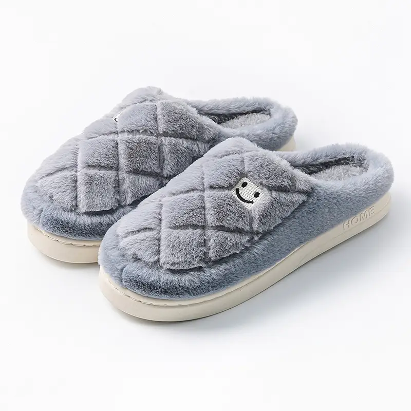 Women Quilted Plush Slippers Winter Warm Indoor - Image 6