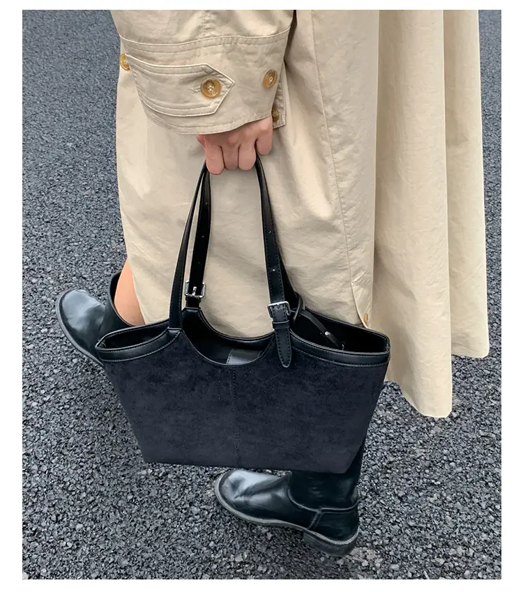 Korean Cross-Border Spliced Large Cap Bag for Women — feature 28