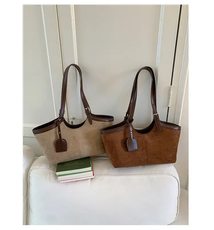 Korean Cross-Border Spliced Large Cap Bag for Women — feature 31