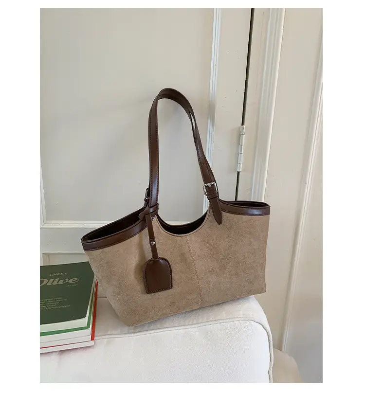 Korean Cross-Border Spliced Large Cap Bag for Women — feature 32