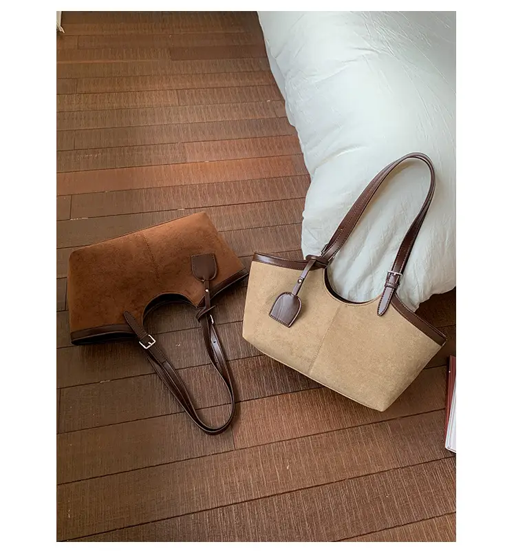 Korean Cross-Border Spliced Large Cap Bag for Women — feature 34