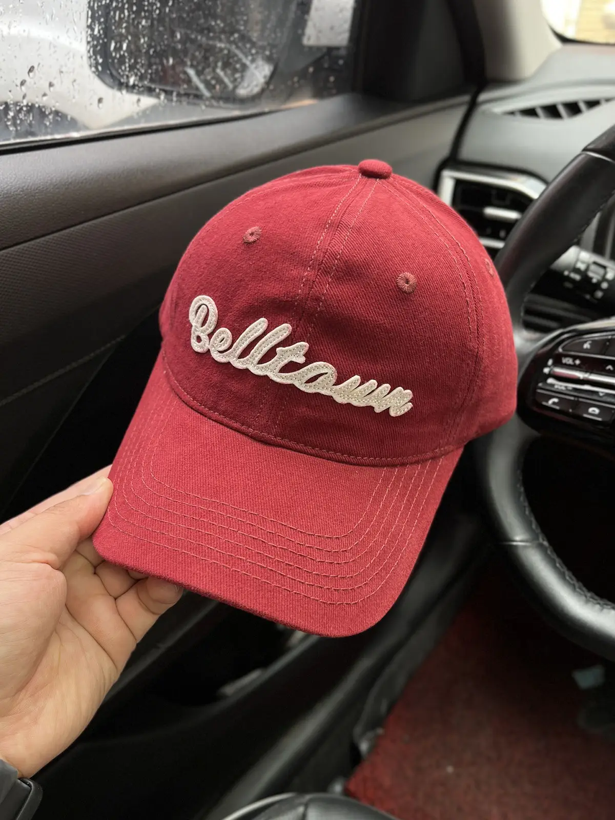 Belleam Red Baseball Cap for Women with Wide Brim — feature 8