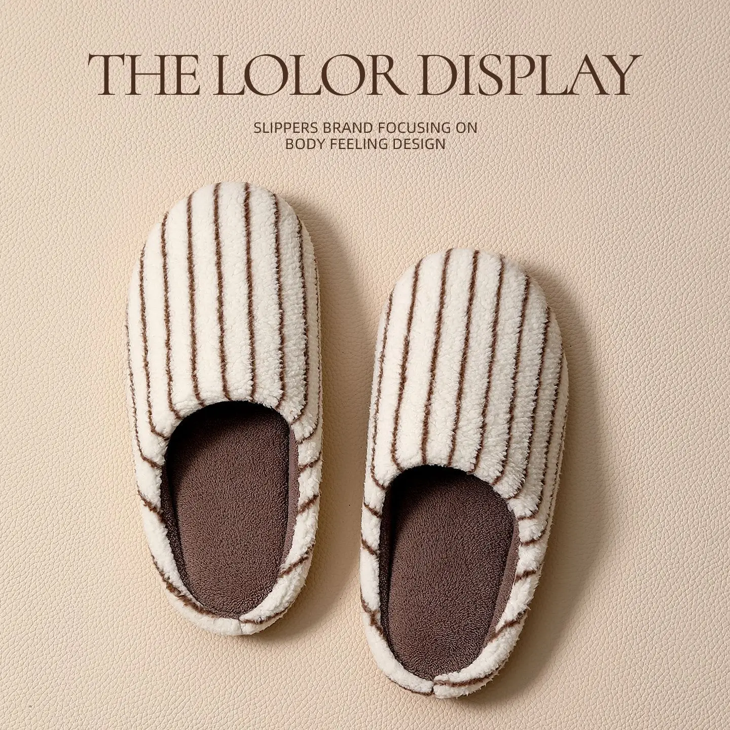 Women Pink Cotton Slippers Warm Autumn Winter - Image 5