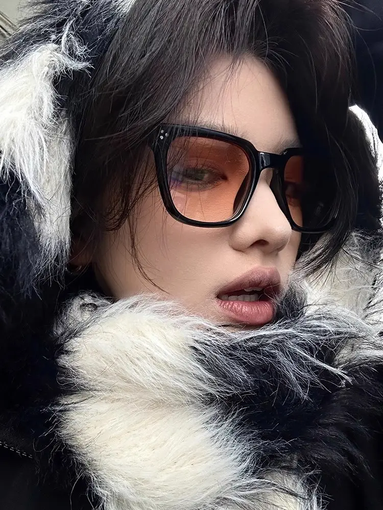Versatile Plain Ice-Transparent Gray Atmosphere Sunglasses for Men Naco Anti-Uv Polarized Sunglasses for Women with Myopia — feature 1