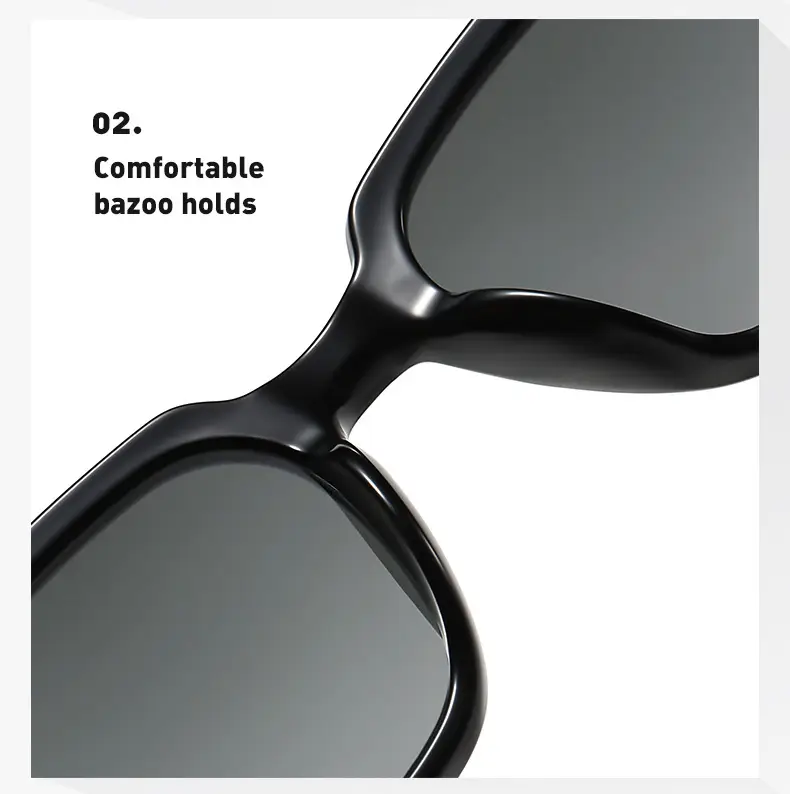 Versatile Plain Ice-Transparent Gray Atmosphere Sunglasses for Men Naco Anti-Uv Polarized Sunglasses for Women with Myopia — feature 19