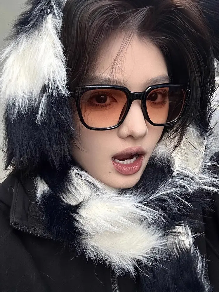 Versatile Plain Ice-Transparent Gray Atmosphere Sunglasses for Men Naco Anti-Uv Polarized Sunglasses for Women with Myopia — feature 2