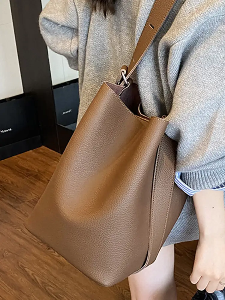 Korean Style Brown Women's Shoulder Bag 2025