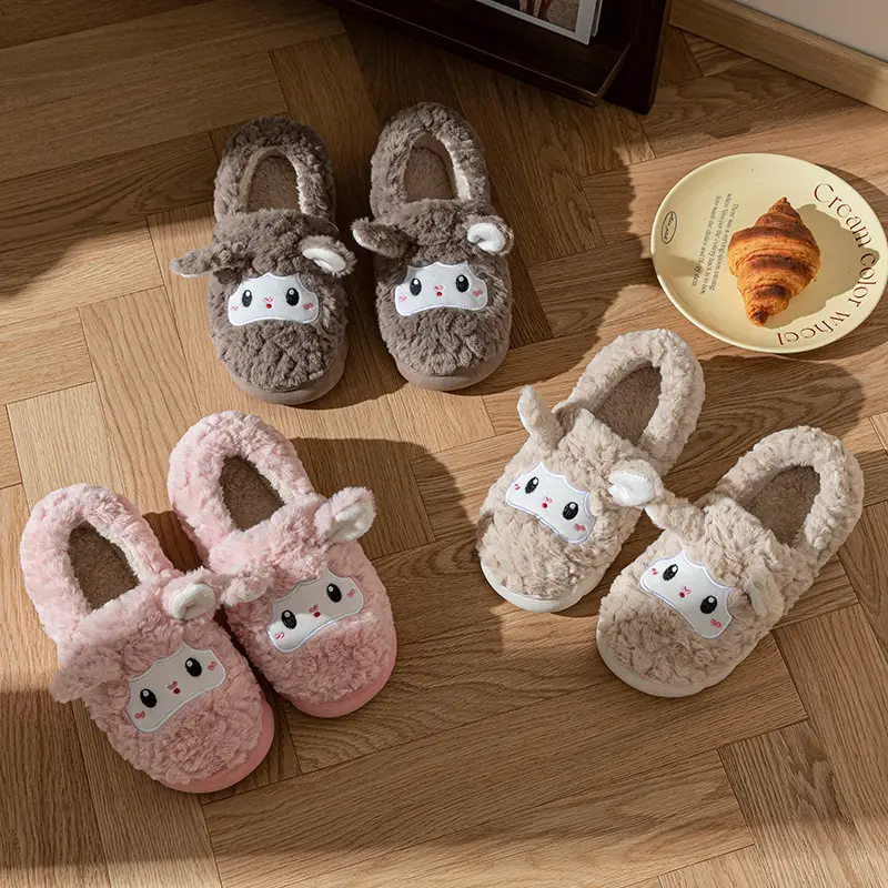 2025 Rabbit Plush Slippers for Couples Autumn Winter - Image 8