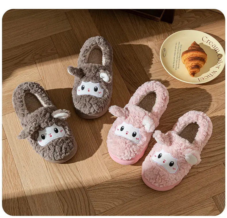 2025 Rabbit Plush Slippers for Couples Autumn Winter — feature 11