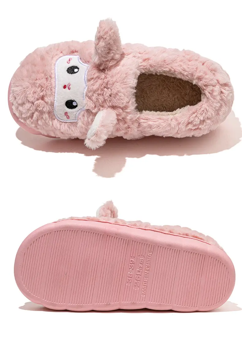 2025 Rabbit Plush Slippers for Couples Autumn Winter — feature 16