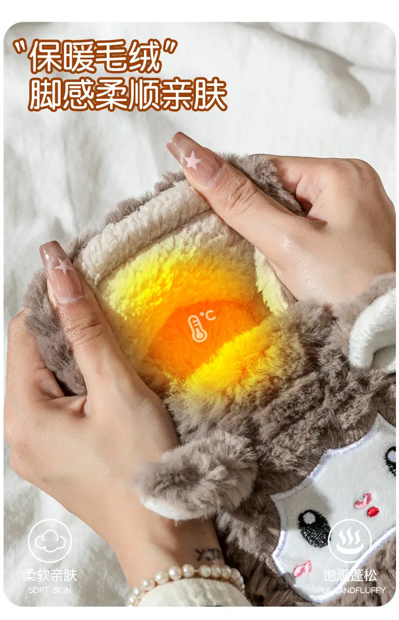 2025 Rabbit Plush Slippers for Couples Autumn Winter — feature 4