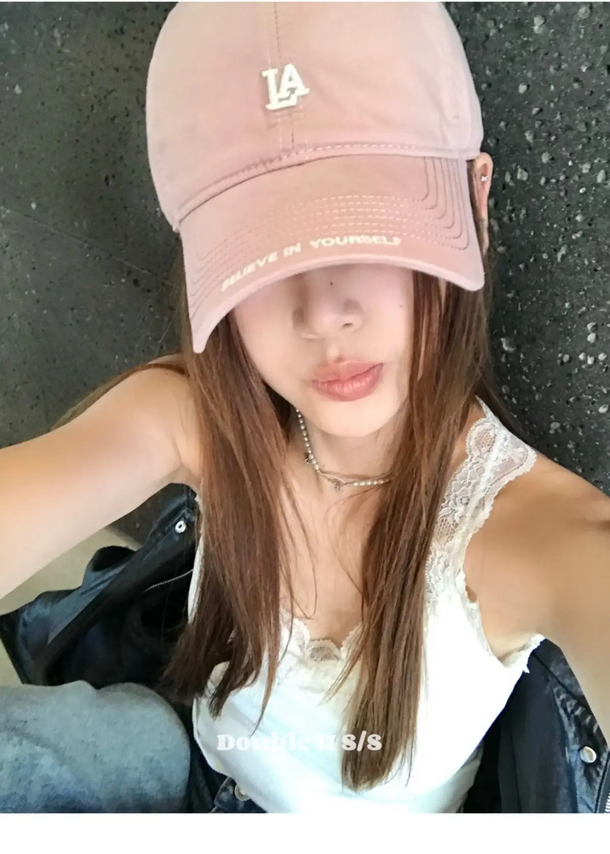 Women Baseball Cap with Letter Embroidery Beige — feature 18