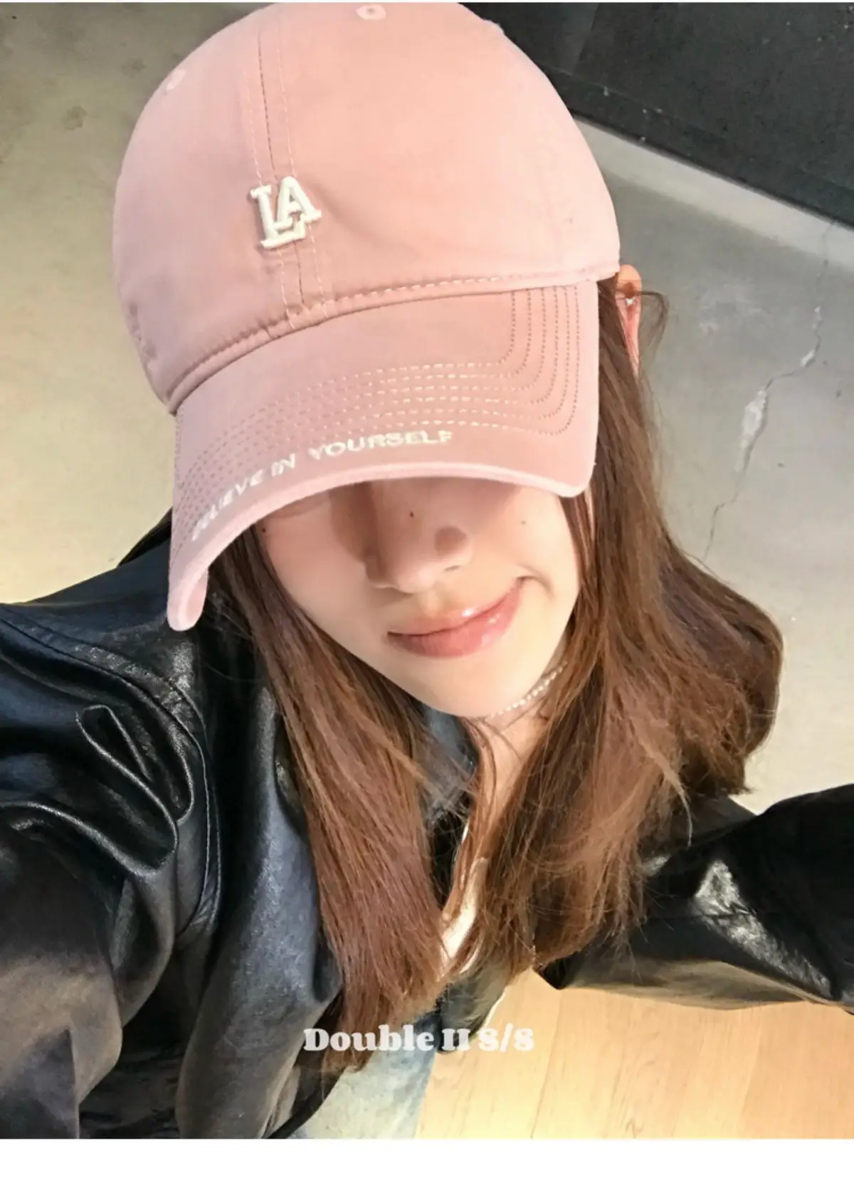 Women Baseball Cap with Letter Embroidery Beige — feature 19