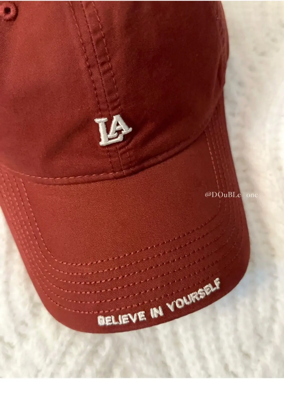 Women Baseball Cap with Letter Embroidery Beige — feature 27