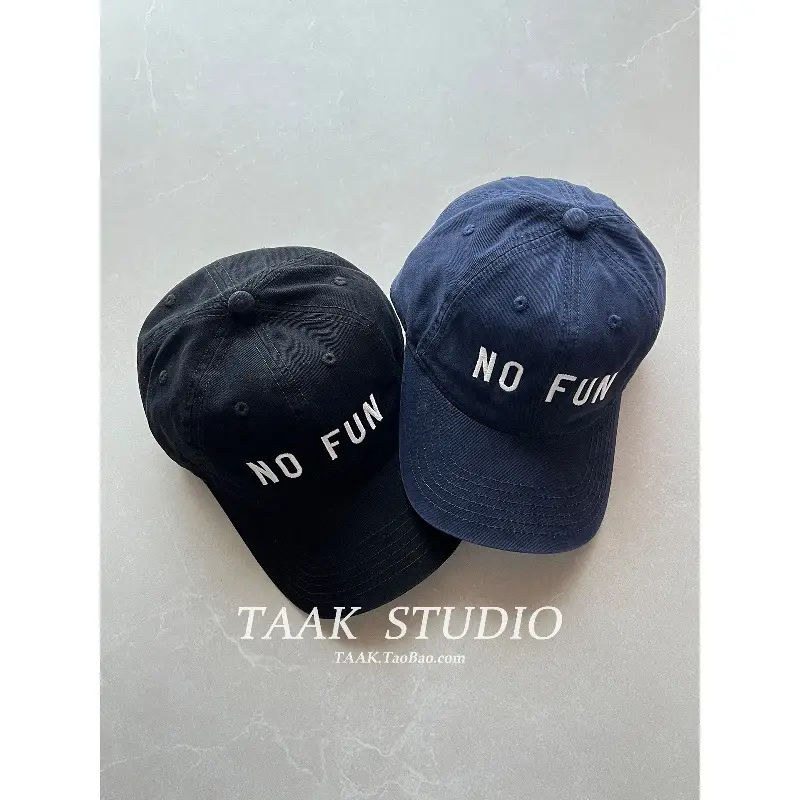 Women No Fun Baseball Caps Black Blue Taak Studio - Image 7