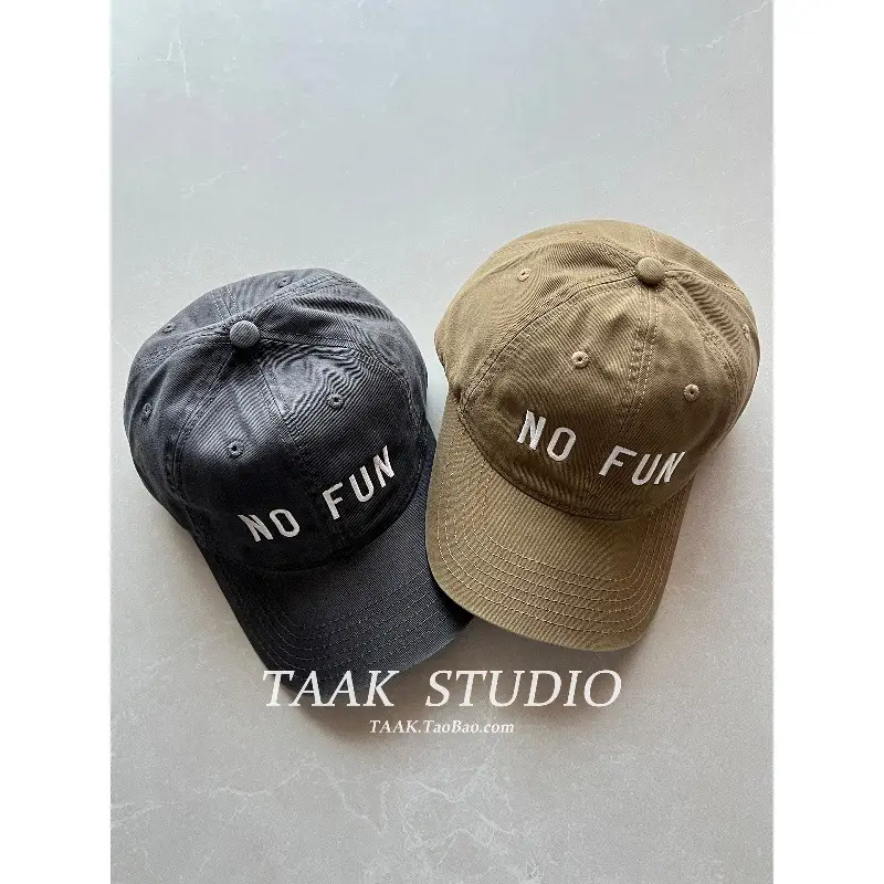 Women No Fun Baseball Caps Black Blue Taak Studio - Image 8