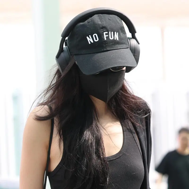 Women No Fun Baseball Caps Black Blue Taak Studio — feature 1