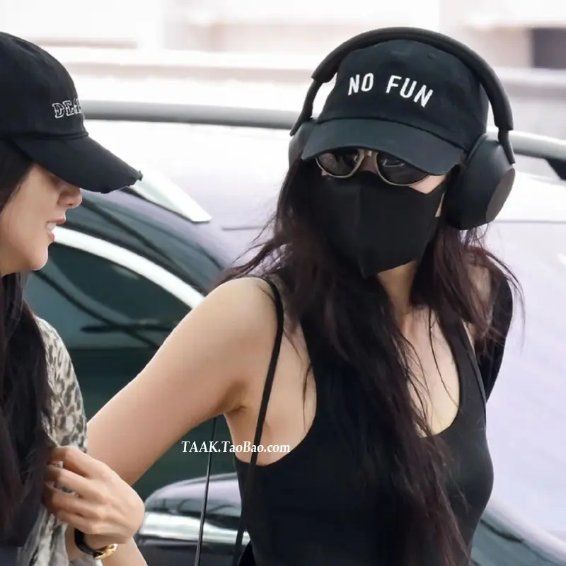 Women No Fun Baseball Caps Black Blue Taak Studio — feature 2