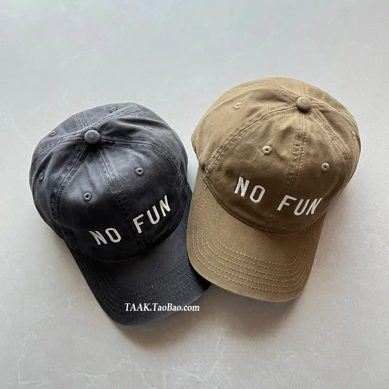 Women No Fun Baseball Caps Black Blue Taak Studio — feature 4
