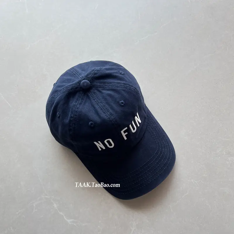 Women No Fun Baseball Caps Black Blue Taak Studio — feature 8