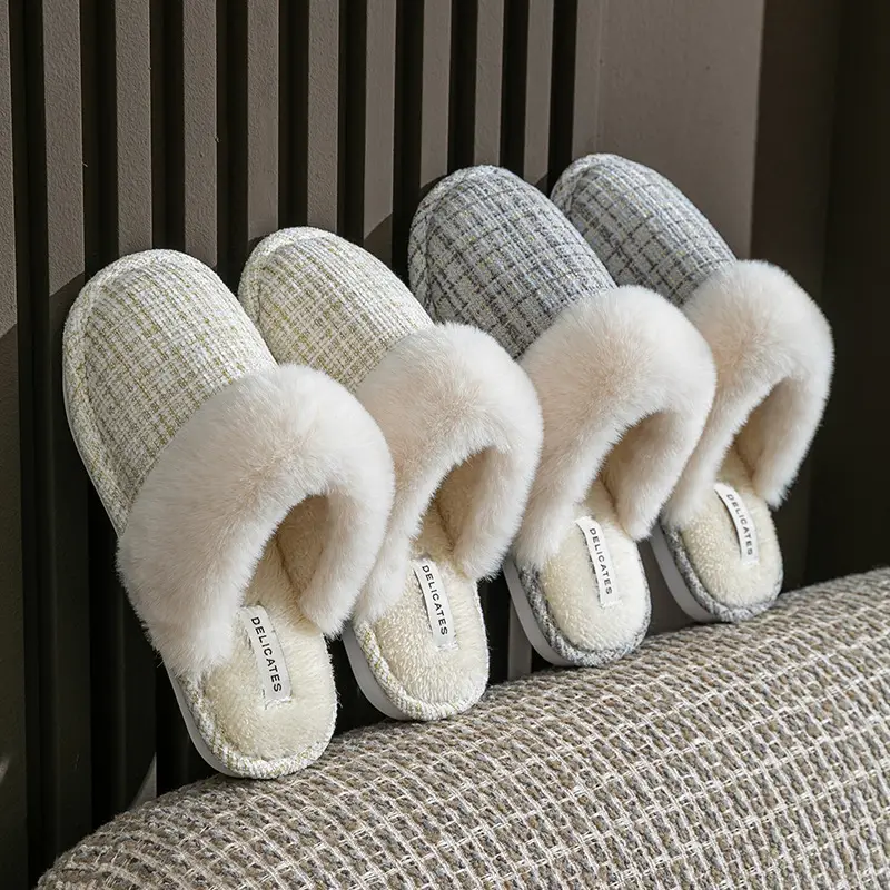 Women Winter Cotton Warm Slippers Pair - Image 5