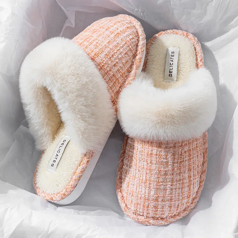 Women Winter Cotton Warm Slippers Pair - Image 6