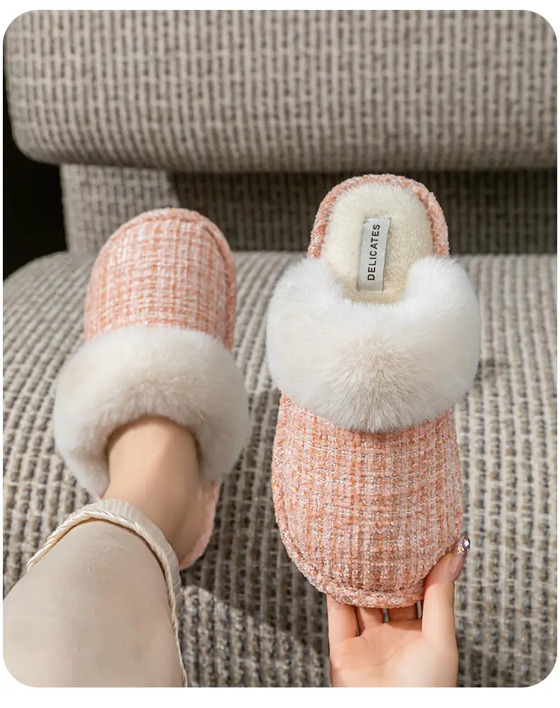 Women Winter Cotton Warm Slippers Pair — feature 6