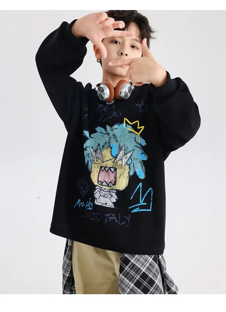 Boys Korean Cartoon Long Sleeve T-Shirt 2025 — feature 16