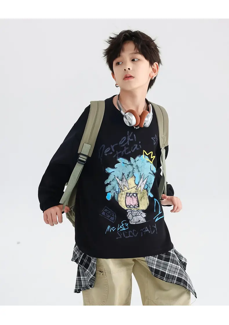 Boys Korean Cartoon Long Sleeve T-Shirt 2025 — feature 20