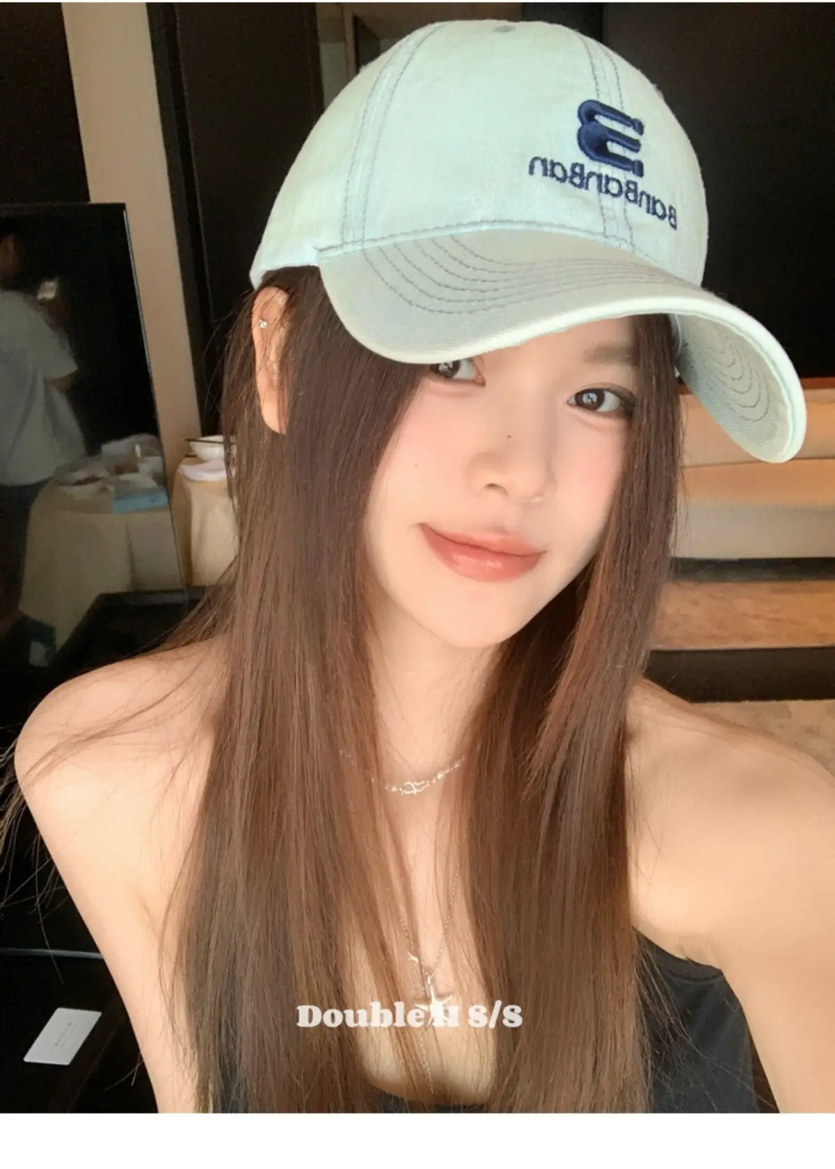 Double I I Women Baseball Cap with Embroidered Letter — feature 10