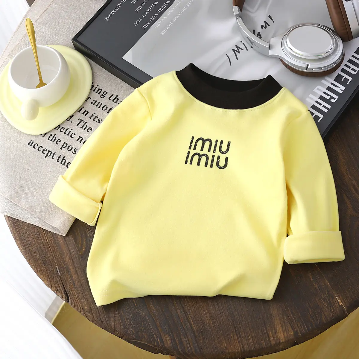 Pink Imiu Printed Long Sleeve T-Shirt for Boys Girls 2025