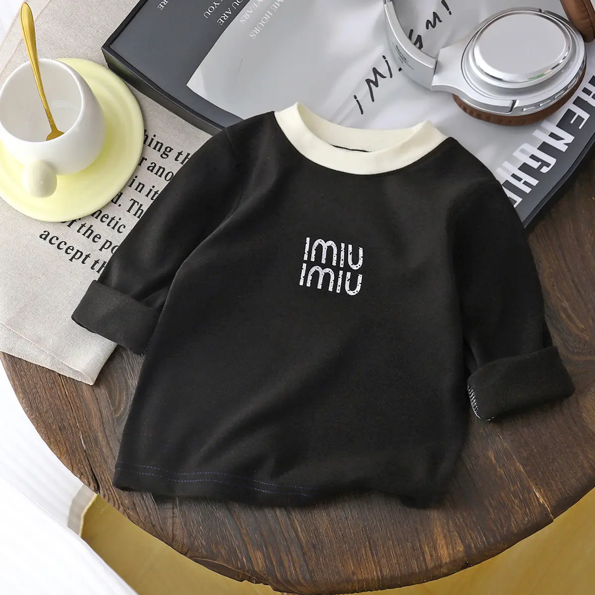 Pink Imiu Printed Long Sleeve T-Shirt for Boys Girls 2025