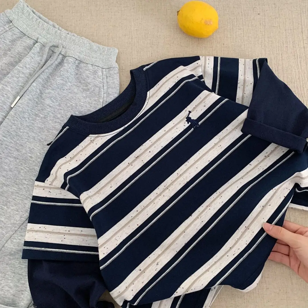 Children Striped T-Shirt 2025 Autumn Boys Girls — feature 7