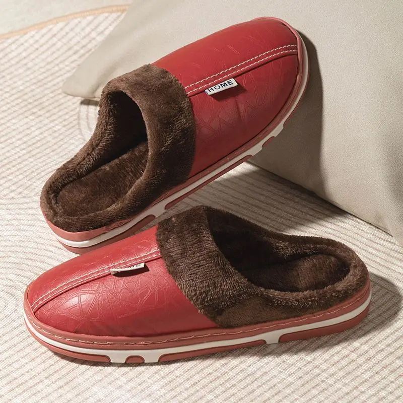 2025 New Autumn and Winter Cotton Slippers for Women, Home Use for Couples, Indoor and Outdoor Wear, Warm Thick-Soled Furry Slippers for Men