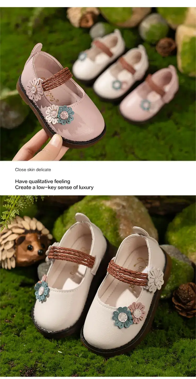 Pink Floral Baby Shoes for 1-3Yrs Soft Sole — feature 10