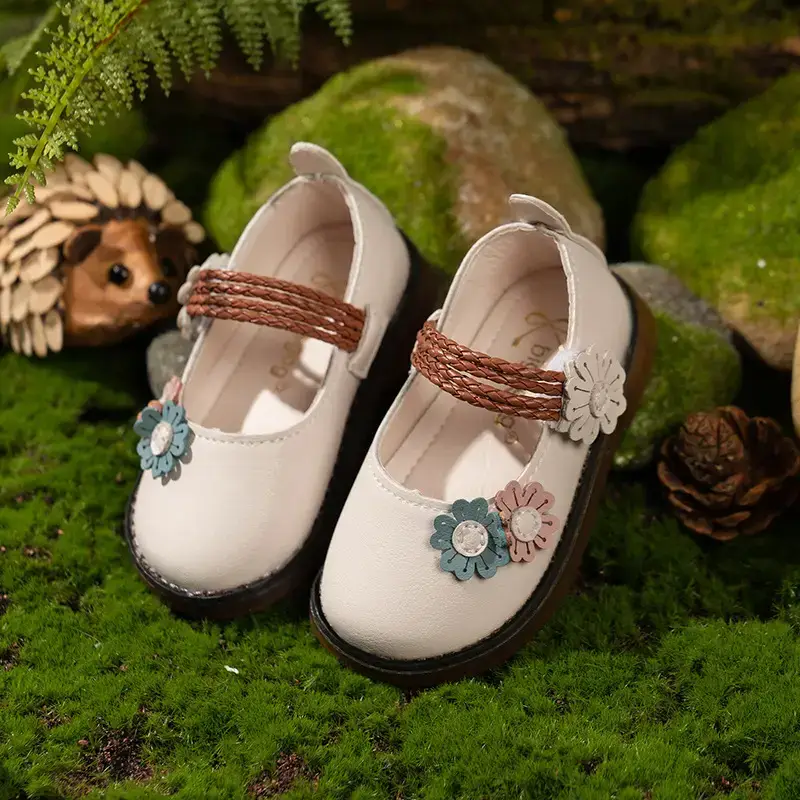 Pink Floral Baby Shoes for 1-3Yrs Soft Sole