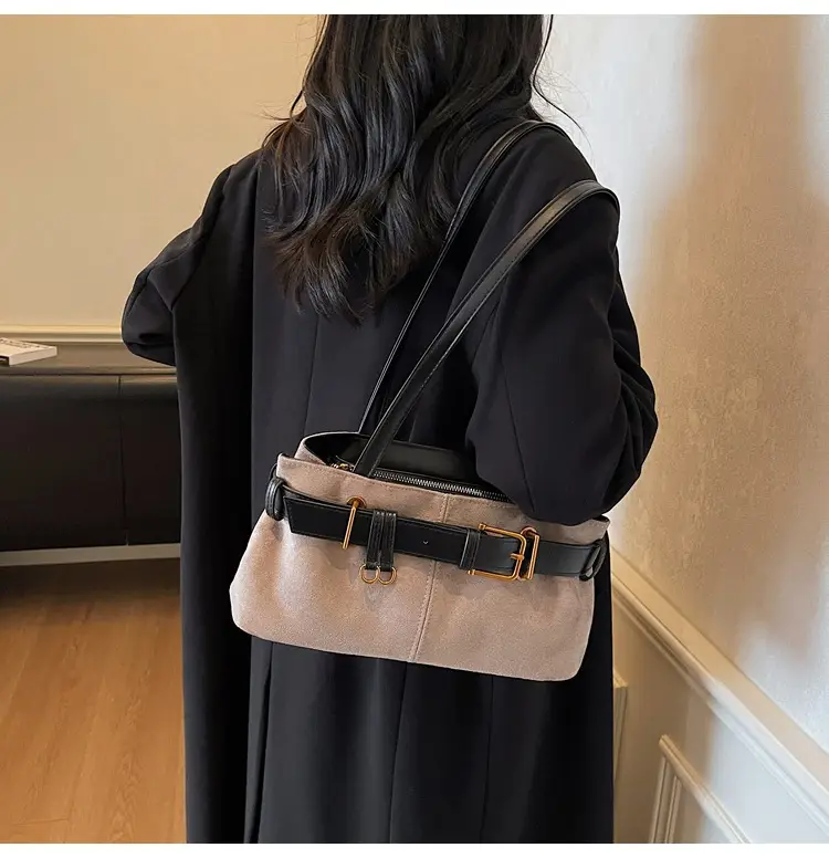 Women's Black Leopard Print Belt Buckle Shoulder Bag 2026 — feature 21