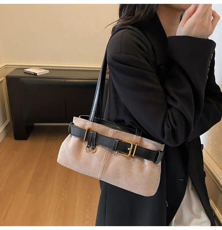 Women's Black Leopard Print Belt Buckle Shoulder Bag 2026 — feature 22