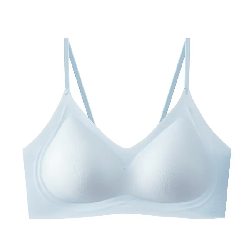 Summer Thin Intimates for Women with Small Breasts, Push-Up, No Rims, Jelly Glue Soft Support Bra, Soft and Cool, Seamless and Beautiful Back