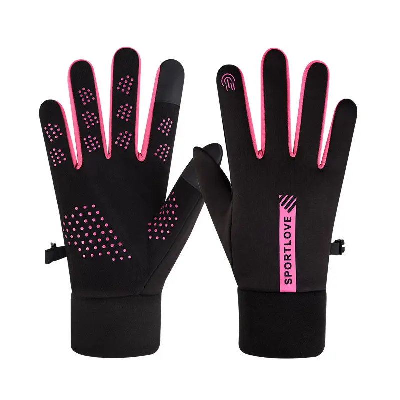 Winter Warm Electric Bike Gloves for Men and Women, Waterproof and Velvet, Windproof and Coldproof, Outdoor Cycling, Non-Slip Touch Screen Couple