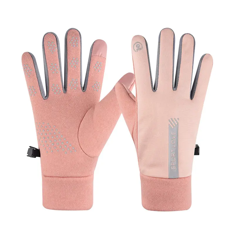 Winter Warm Electric Bike Gloves for Men and Women, Waterproof and Velvet, Windproof and Coldproof, Outdoor Cycling, Non-Slip Touch Screen Couple