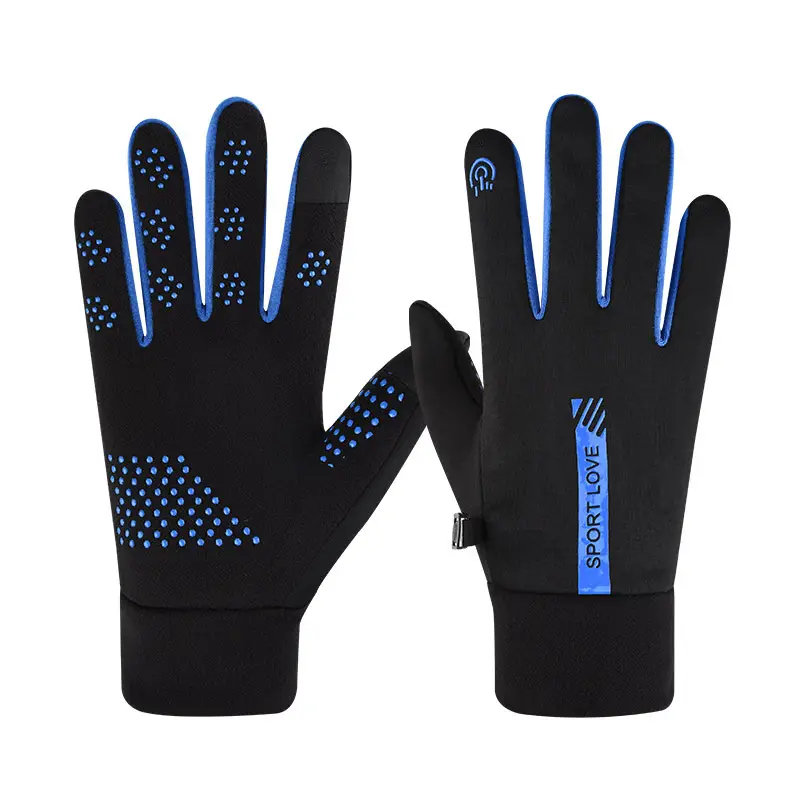 Winter Warm Electric Bike Gloves for Men and Women, Waterproof and Velvet, Windproof and Coldproof, Outdoor Cycling, Non-Slip Touch Screen Couple