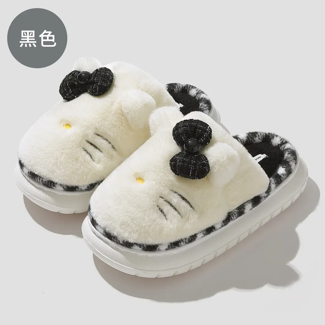 Cartoon Cotton Slippers for Women in Winter, Cute Little Sheep Non-Slip Men's Plush Warm Home Slippers for Men in Winter - Image 8