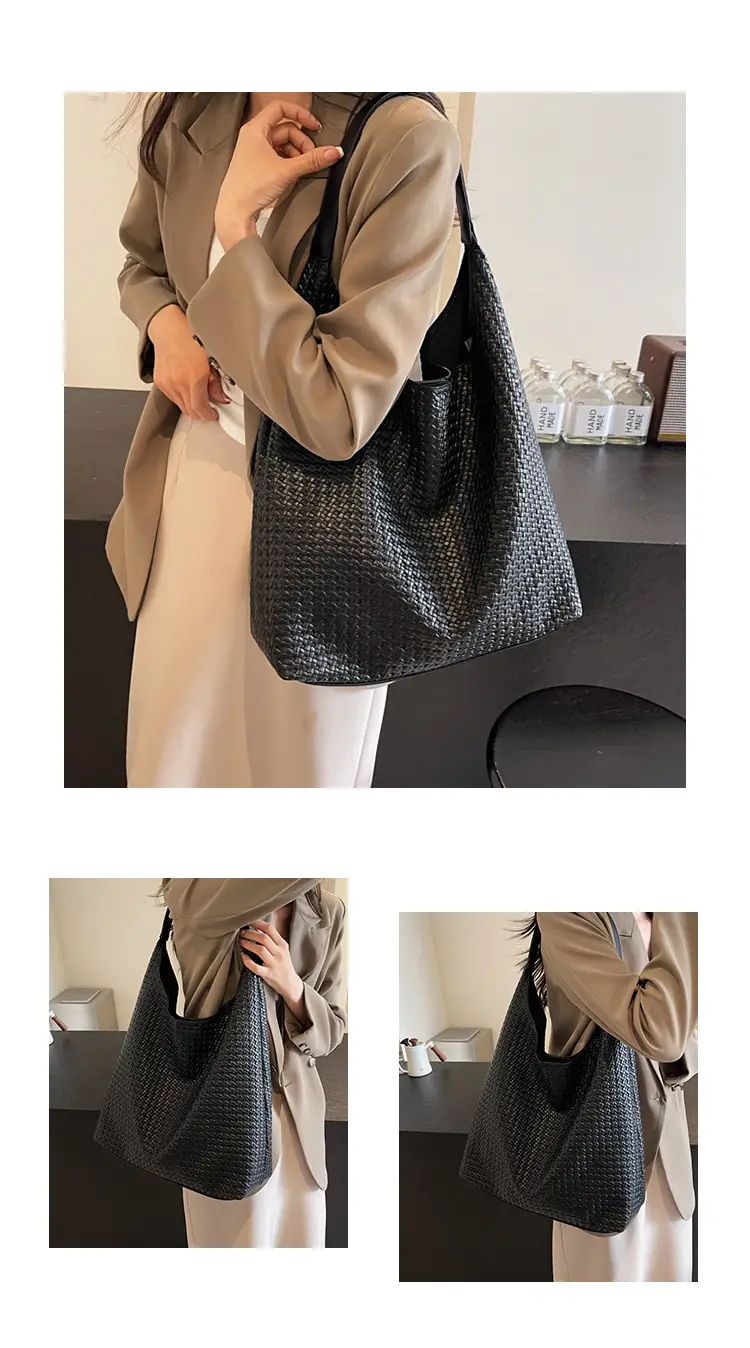 Black Textured Shoulder Bag for Women 2025 — feature 9